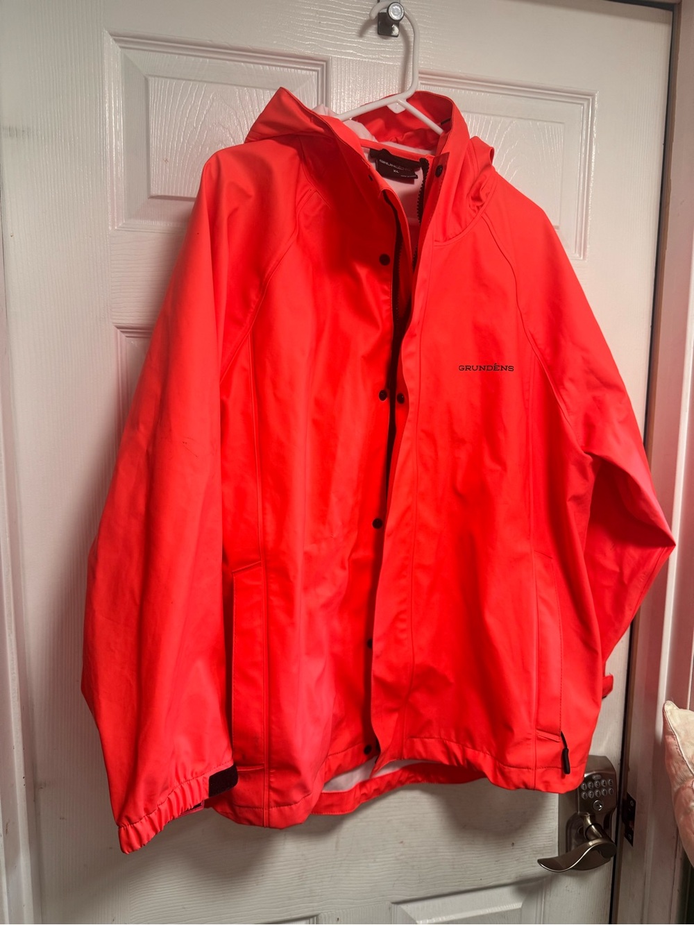 Grundéns Women’s Utility Rain Jacket — High-Vis orange